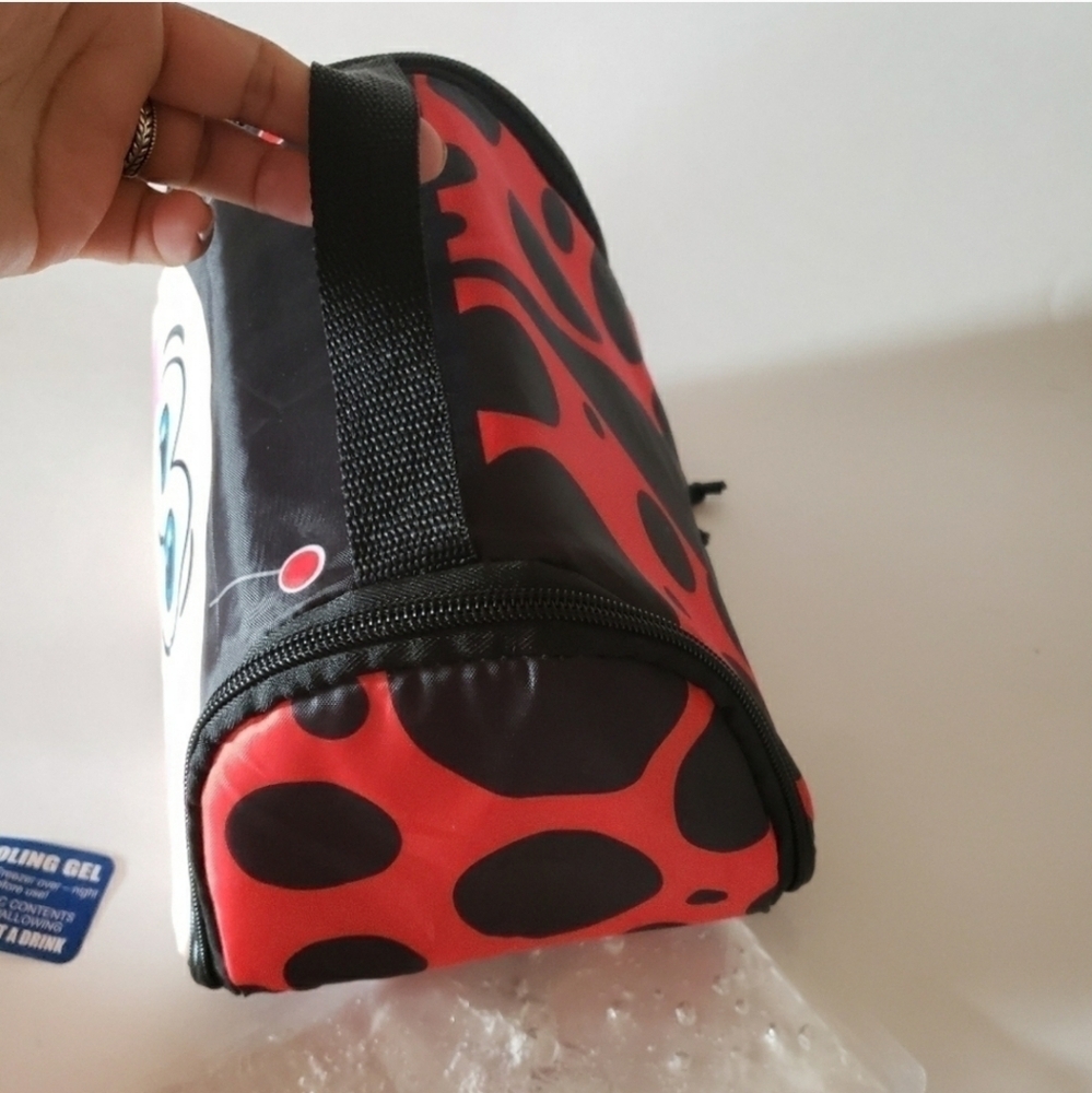 NWNT Lunch bag snack pet cherry the lady bug  insulated freezable